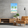 visual journey Maldives Travel Poster serene greens tranquil blues stunning wall art tropical escape space gift personal artwork preference