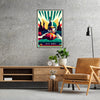 spirit New York football striking black orange poster fan collection eye wall art ideal gift addition home décor various sizes A4 cm A0
