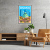 Affiche unique Osaka Japon marron gris idéal intérieur cadeau essence ville fascinante disponibles cm A0