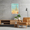 Paris stunning wall art chic travel poster elegant brown gray tones gift unique print decor space interior timeless artwork sizes A4 cm A0
