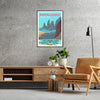 Patagonia stunning travel poster earthy brown gray tones wall art gift artwork wild beauty decor sizes A4 cm A0