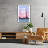 vibrant charm Toronto stunning poster hues purple blue home decor thoughtful gift captivating wall art city essence life versatile sizes A4 cm A0