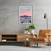 charm Venice vibrant travel poster stunning green blue hues wall exquisite artwork ideal gift enthusiasts multiple sizes A4 cm A0 space today