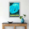 Affiche captivante thème un voyage Cancún valeur nuances vert bleu cadeau une touche évasion intérieur tailles A4 cm A0