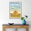 mystique Chichen Itza captivating poster stunning gray blue tones wall art thoughtful gift artwork piece Mexico space various sizes A4 cm A0