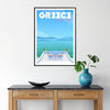 space Corfu Greece poster serene blend gray blue hues stunning wall art essence breathtaking landscapes thoughtful gift stylish artwork addition A4 cm A0 forma