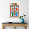 Affiche captivante Dublin teintes harmonieuses vert bleu passionnés voyages cadeau unique divers formats A4 cm A0