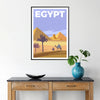 Égypte mystérieuse affiche captivante teintes grises bleues parfait rêves aventure cadeau idéal passionnés voyages version libre