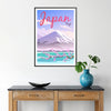 visual journey majestic Mount Fuji breathtaking red gray poster travel lovers striking wall art ideal gift space decor unique print