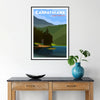 serenity Lake Synevyr stunning gray blue travel poster enchanting wall art perfect gift unique addition decor beauty nature exquisite print A4 cm A0