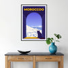 captivante Voyage Maroc nuances bleu orange magie pays exotique cadeau idéal amoureux aventure affiche envies