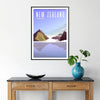 captivating allure New Zealand stunning travel poster earthy brown gray tones exquisite wall art perfect gift space unique artwork unframed options