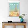 Paris stunning wall art chic travel poster elegant brown gray tones gift unique print decor space interior timeless artwork sizes A4 cm A0