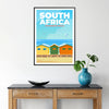 vibrant spirit South Africa stunning red blue poster captivating wall art perfect gift touch cultural elegance space artwork stylish frame elegant print
