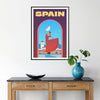 space vibrant Spain poster stunning blend purple blue hues gift captivating wall art essence room unframed formats
