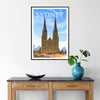 space stunning Sydney poster vibrant red sophisticated gray tones wall art unique gift artwork essence Australia iconic city frameless style preferences