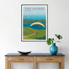 beauté Açores affiche captivante nuances brunes vertes passionnés voyages une touche aventure intérieur cadeau cadre unique