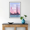 vibrant charm Toronto stunning poster hues purple blue home decor thoughtful gift captivating wall art city essence life versatile sizes A4 cm A0