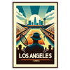 Art Deco Los Angeles tennis poster Grand Slam tournament elegant living room interior framed print