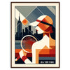Affiche de tennis Stylish Lady New York capturant l'énergie de New York et de l'US Open