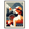 Affiche de tennis Stylish Lady New York capturant l'énergie de New York et de l'US Open