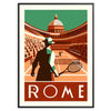 Classic Roma tennis design capturing the spirit of global Grand Slam tournament