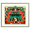 Art Deco Paris tennis print inspired by Paris and Roland Garros