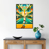Art Deco Vintage tennis poster Grand Slam tournament elegant living room interior framed print