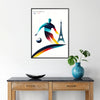 spirit Paris Olympics stunning football prints unique poster wall art vibrant artwork ideal gift sports enthusiasts print decor