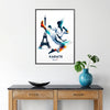 vibrant Olympics Paris Poster karate heart stunning wall art perfect gift sports lovers touch dynamic artwork space unframed formats ideal decor style