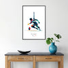 affiche exclusive Jeux Olympiques 2024 rugby Paris cadeau parfait passionnés sport encadrement