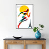 spirit Olympics life stunning Paris 2024 poster vibrant wall art perfect touch elegance space unique gift artwork available various print sizes A4 cm A0