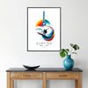 excitement 2024 Paris Olympics vibrant surfing poster wall art unique gift stunning print Parisian flair athletic adventure framed frameless version artwork