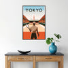 Affiche de tennis Art déco de Tokyo, tournoi du Grand Chelem