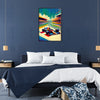 space Formula 1 poster dynamic brown blue hues wall art fans striking print ideal gift room motorsport masterpiece sizes A4 cm A0