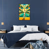 Retro Vintage tennis print celebrating iconic Grand Slam tournaments worldwide elegant living room interior framed print