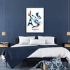 vibrant Olympics Paris Poster karate heart stunning wall art perfect gift sports lovers touch dynamic artwork space unframed formats ideal decor style