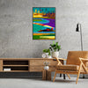 univers Formule 1 affiche vibrante couleurs orange violet cadeau parfait fanatique dynamisme espace formats A4 cm 60×80 A0