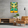 Classic Vintage tennis design capturing the spirit of global Grand Slam tournament elegant living room interior framed print