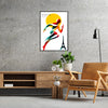spirit Olympics life stunning Paris 2024 poster vibrant wall art perfect touch elegance space unique gift artwork available various print sizes A4 cm A0