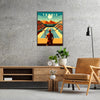 Classic Indian Wells tennis design capturing the spirit of global Grand Slam tournament elegant living room interior framed print