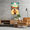Retro Lady Indian Wells tennis print celebrating iconic Grand Slam tournaments worldwide elegant living room interior framed print