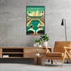 Classic Miami tennis design capturing the spirit of global Grand Slam tournament elegant living room interior framed print