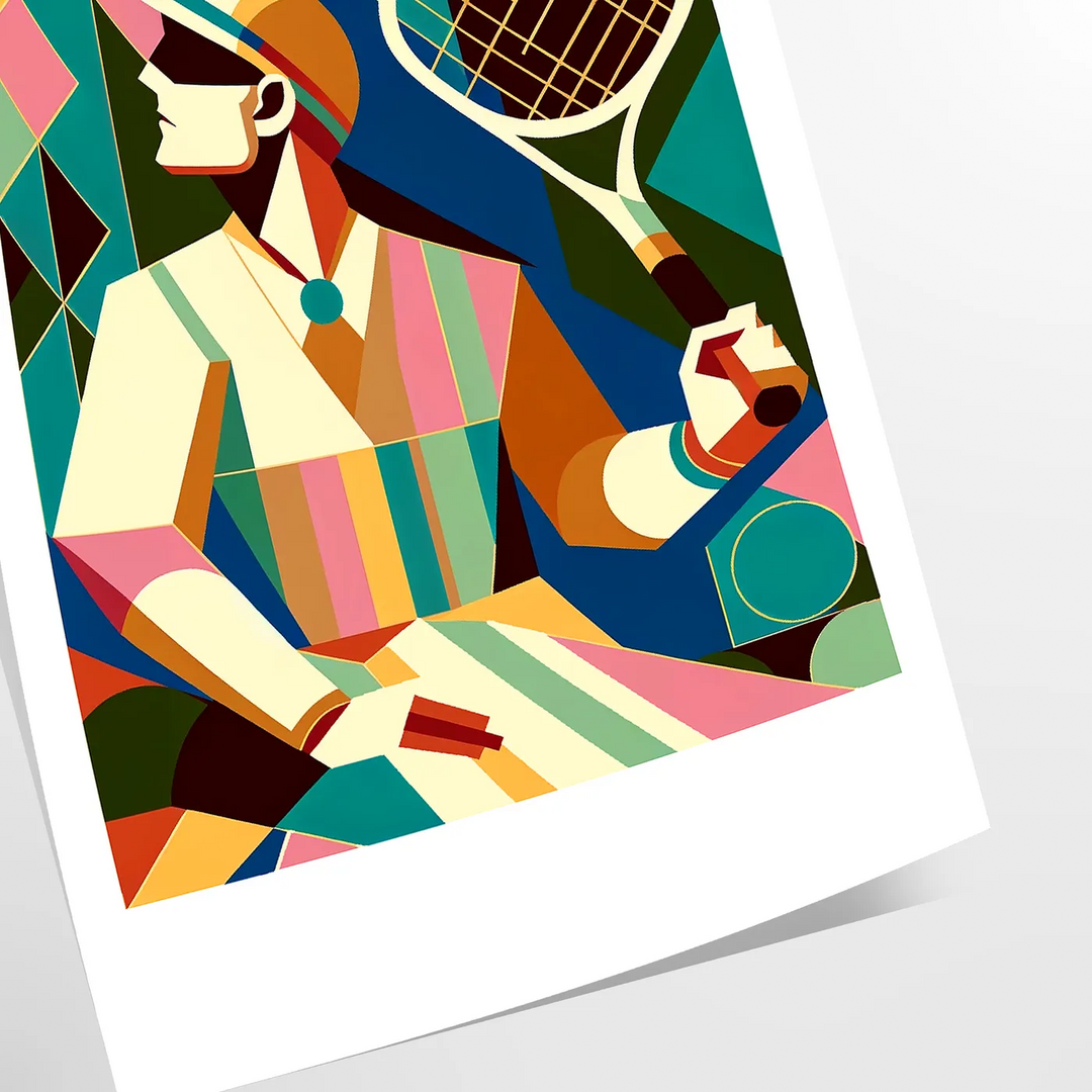 Affiche de tennis rétro