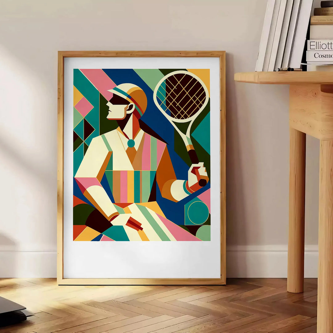 Affiche de tennis rétro