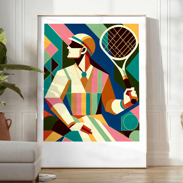 Affiche de tennis rétro